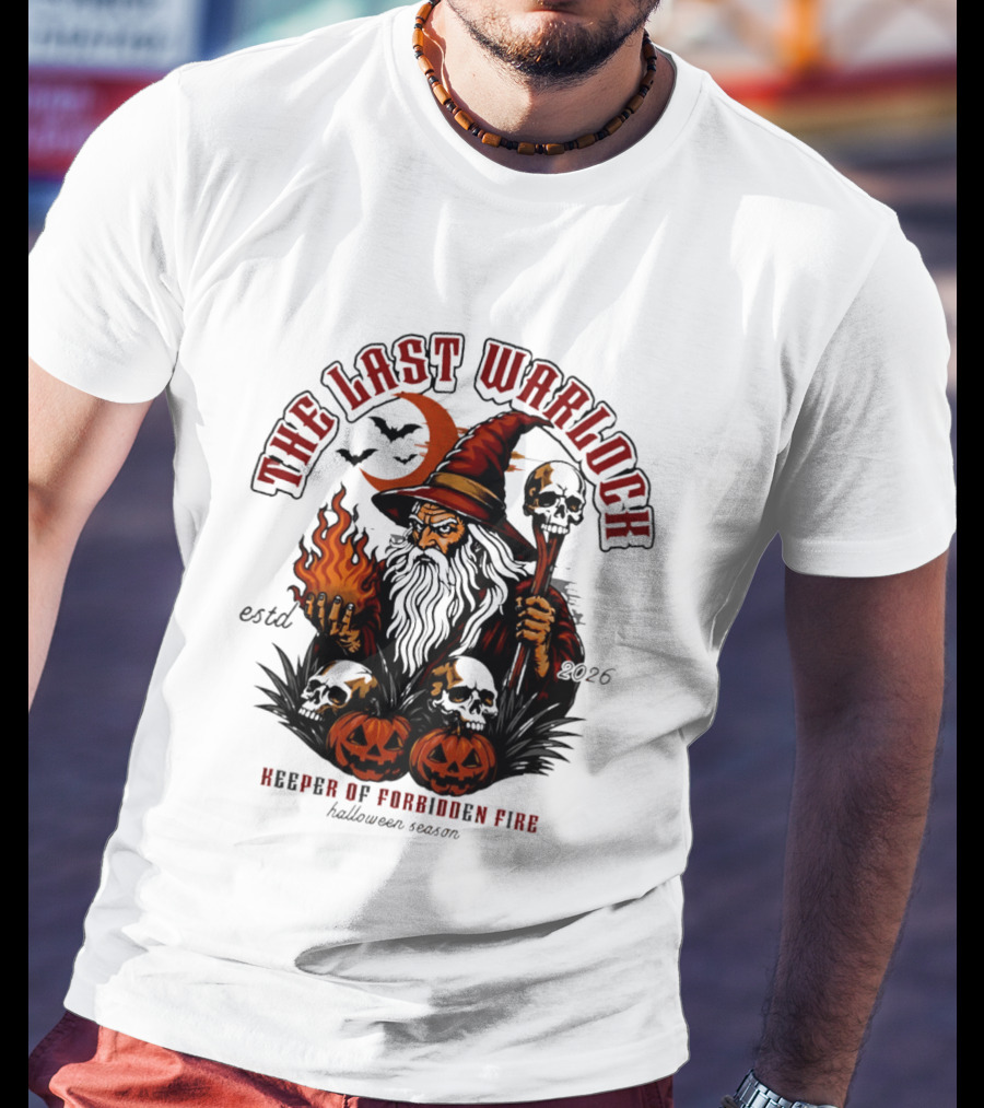 The Last Warlock Keeper Of Forbidden Fire Halloween 2026 T-Shirt