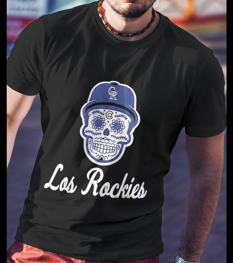 2026 Colorado Los Rockies CR Skull Cap T-Shirt