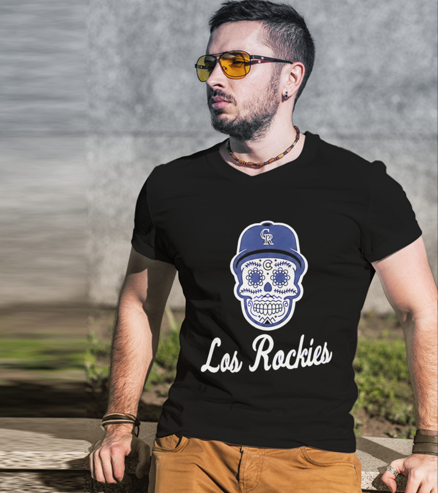 2026 Colorado Los Rockies CR Skull Cap T-Shirt