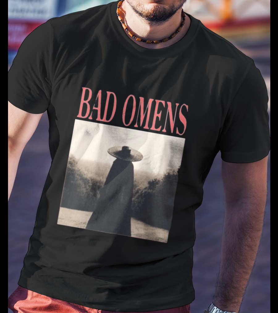Bad Omens Specter Tour Dark Figure In Shadowy Landscape T-Shirt