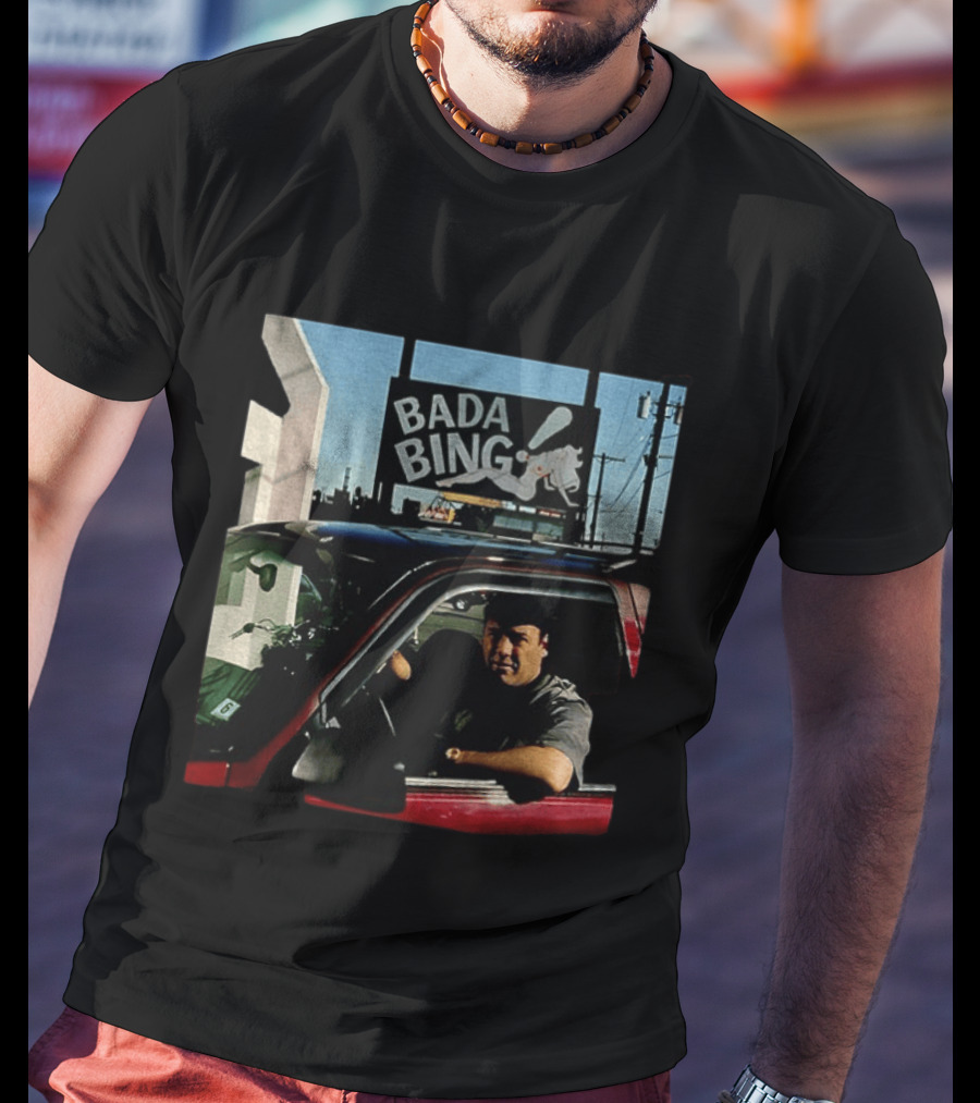 Bada Bing Tony Soprano Vintage Car Scene Sopranos Iconic TV Series T-Shirt