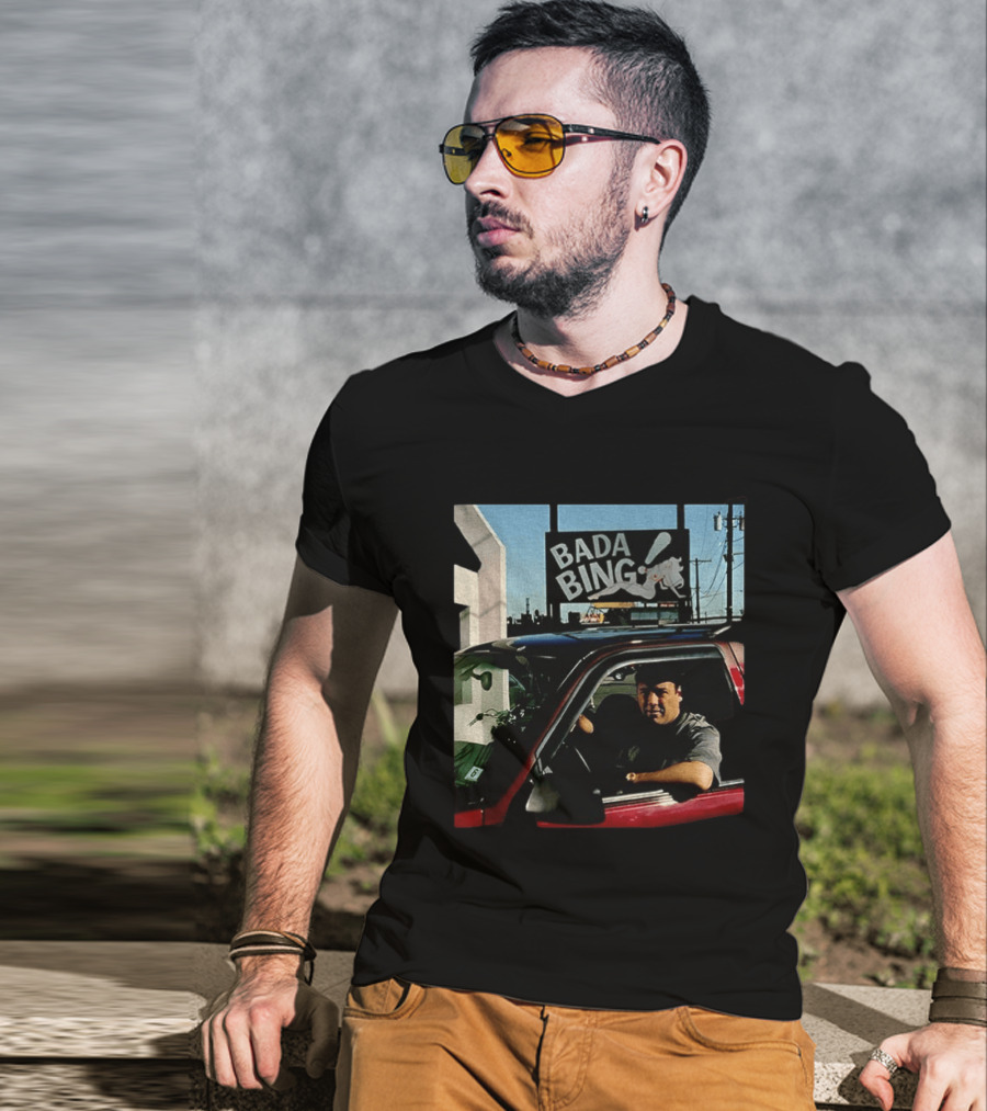 Bada Bing Tony Soprano Vintage Car Scene Sopranos Iconic TV Series T-Shirt