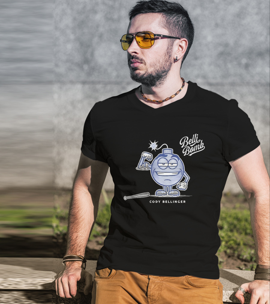 Belli Bomb Cody Bellinger Baseball Cartoon T-Shirt
