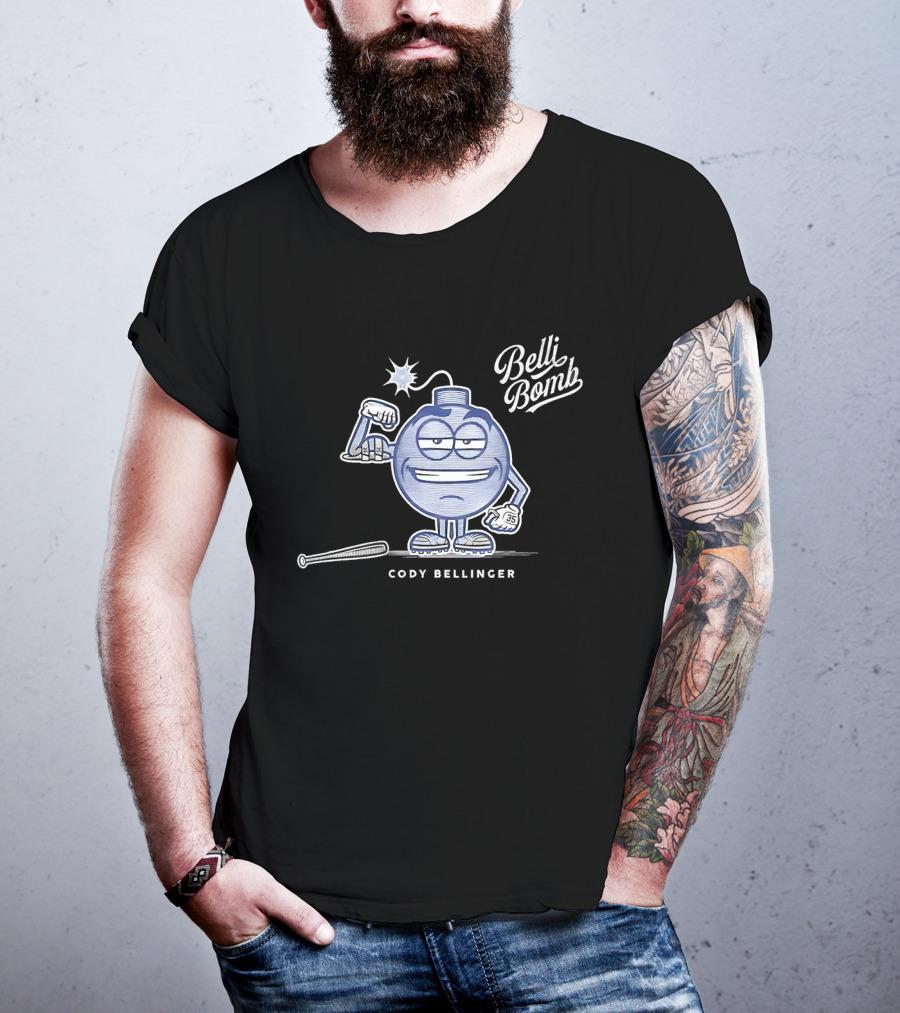 Belli Bomb Cody Bellinger Baseball Cartoon T-Shirt