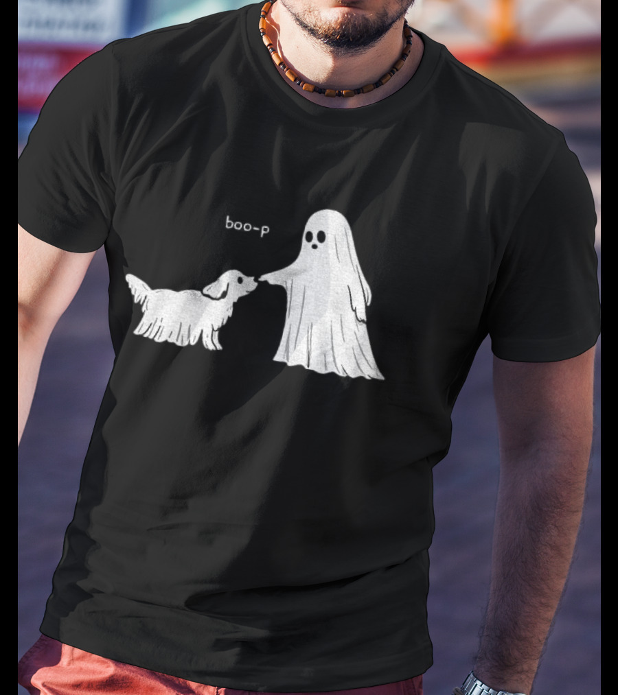 Boo P Ghost And Dog Pet Cartoon T-Shirt