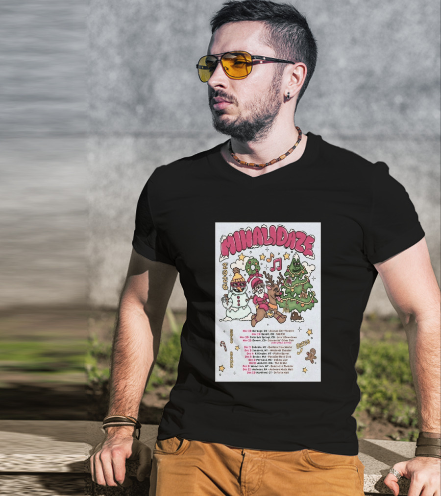 MIHALIDAZE 2026 Tour Solo Band Dates T-Shirt