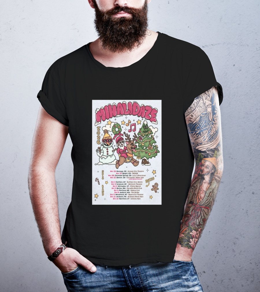 MIHALIDAZE 2026 Tour Solo Band Dates T-Shirt