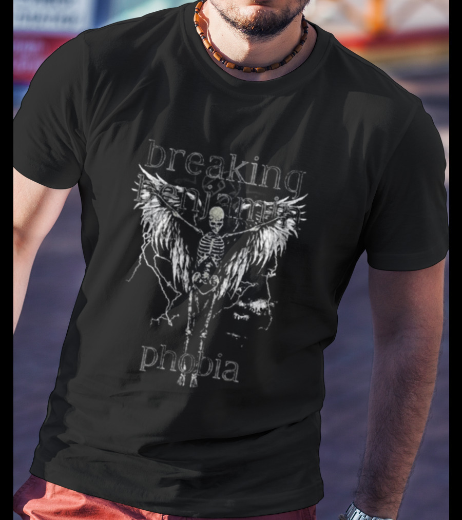 Breaking Benjamin Phobia Skeleton Angel Wings T-Shirt