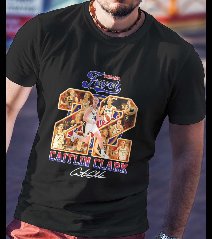 Indiana Fever Caitlin Clark #22 Collage WNBA T-Shirt