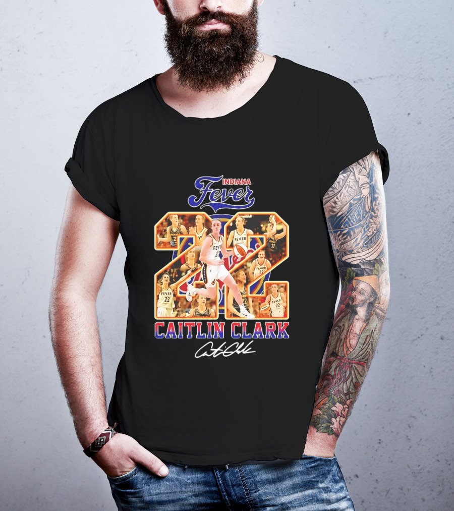 Indiana Fever Caitlin Clark #22 Collage WNBA T-Shirt