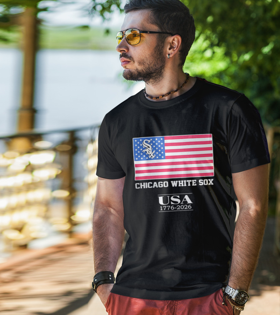 Chicago White Sox USA 1776 2026 Stars And Stripes American Flag T-Shirt