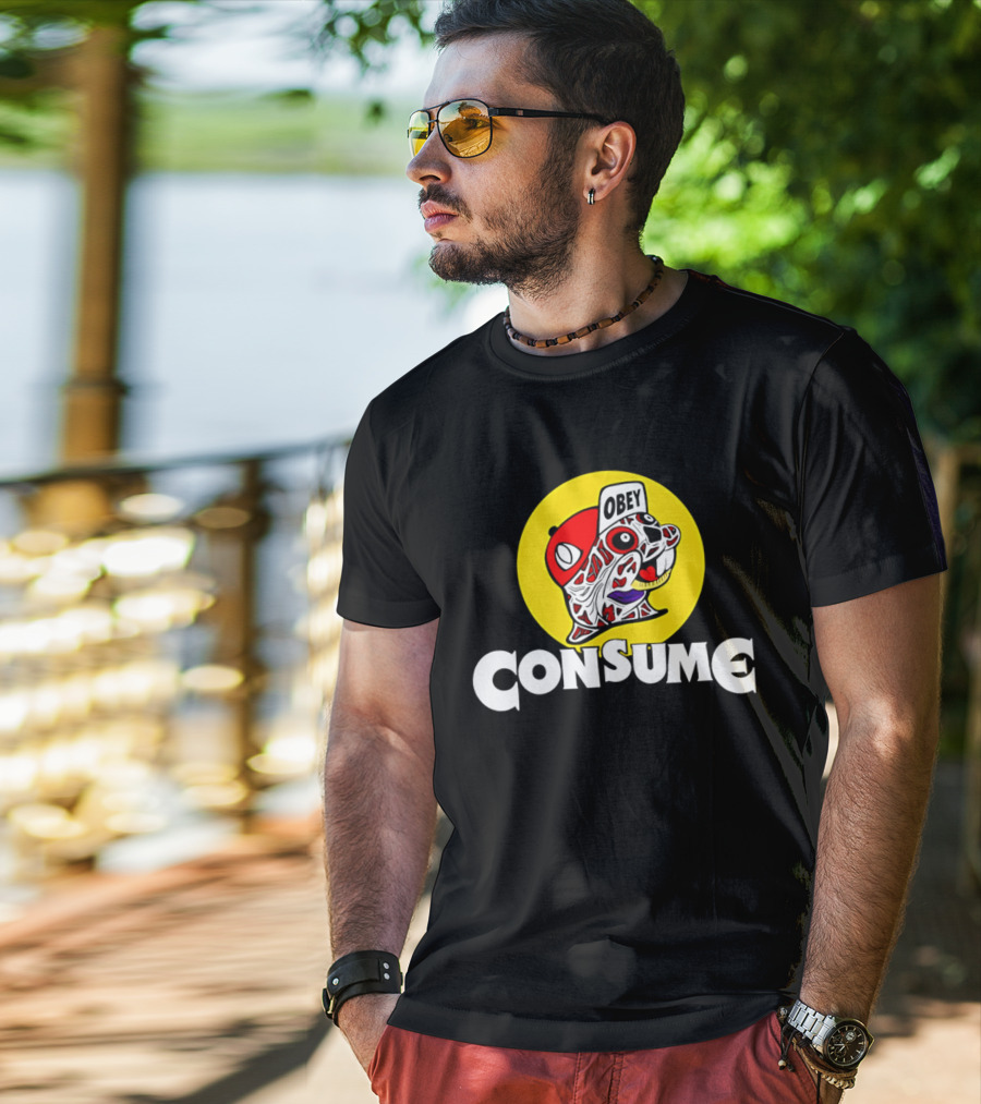 Obey Consume Beaver Streetwear Hip Hop T-Shirt