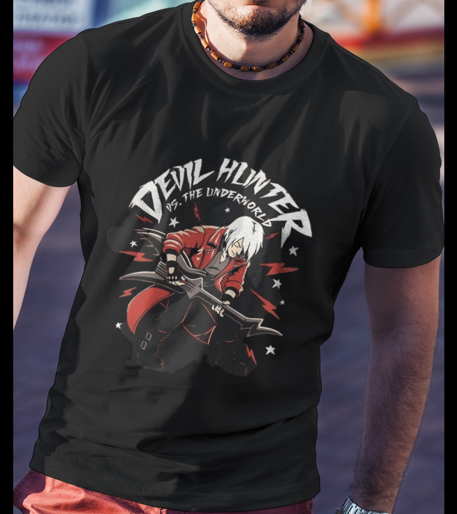 Devil Hunter Vs The Underworld Music Guitar Scott Pilgrim Vs The World T-Shirt