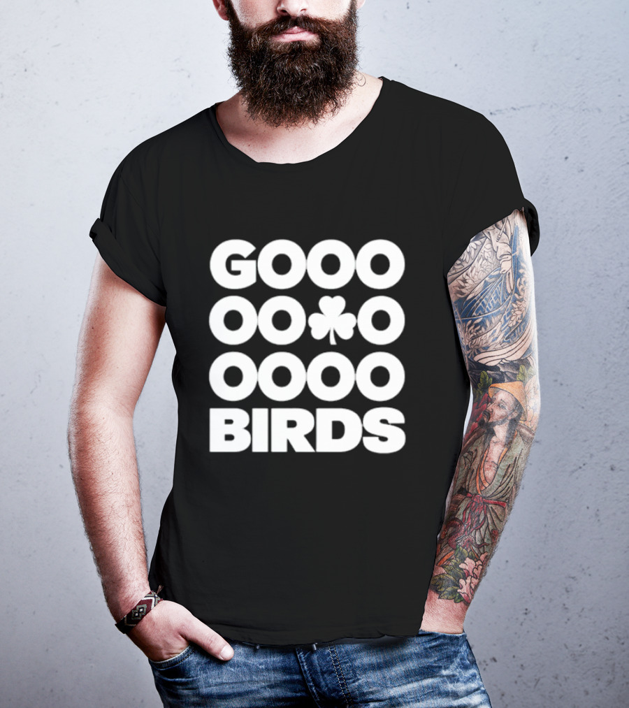 Philadelphia Eagles GOOO BIRDS Shamrock Fan Football T-Shirt