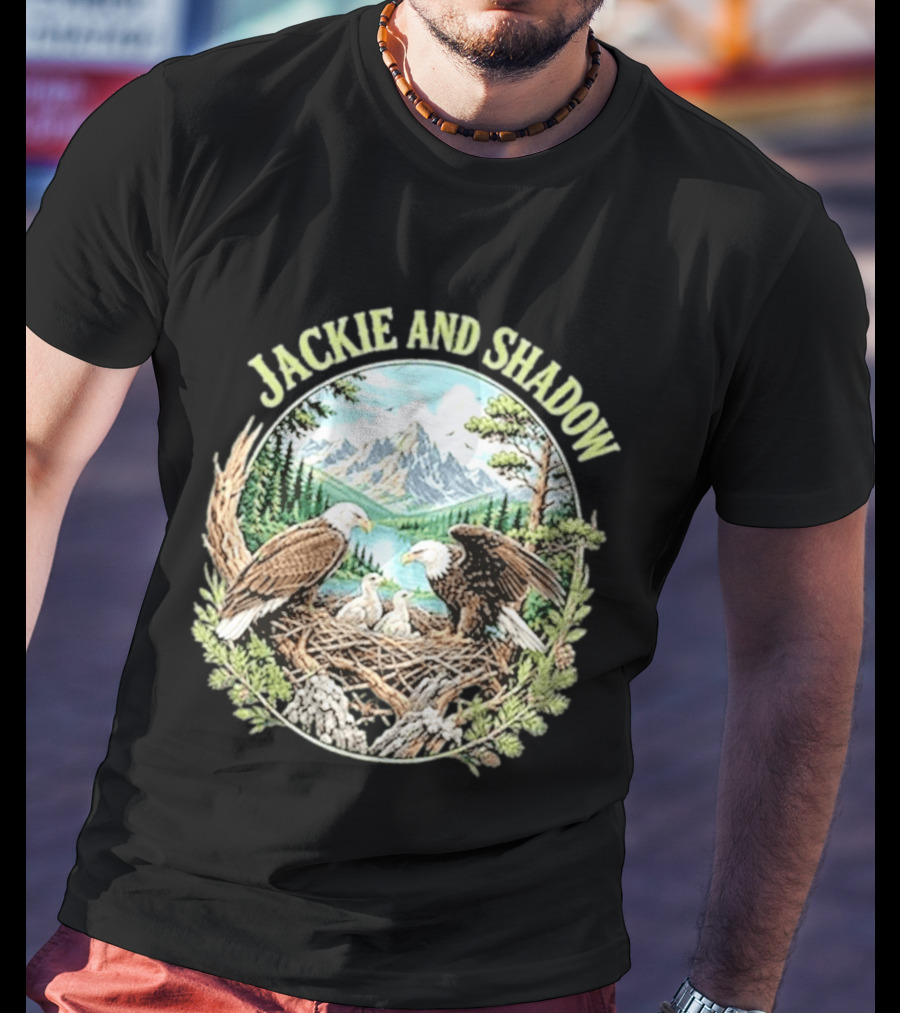 Jackie And Shadow Bald Eagle Family Mountain Nest Nature Lovers T-Shirt