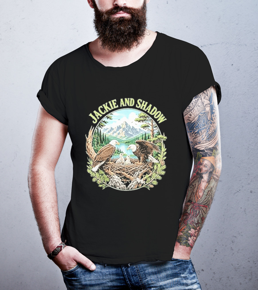 Jackie And Shadow Bald Eagle Family Mountain Nest Nature Lovers T-Shirt