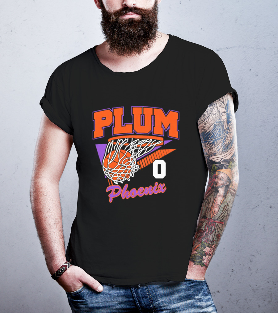 Phoenix Suns Plum Basketball Hoop Net Number 0 T-Shirt