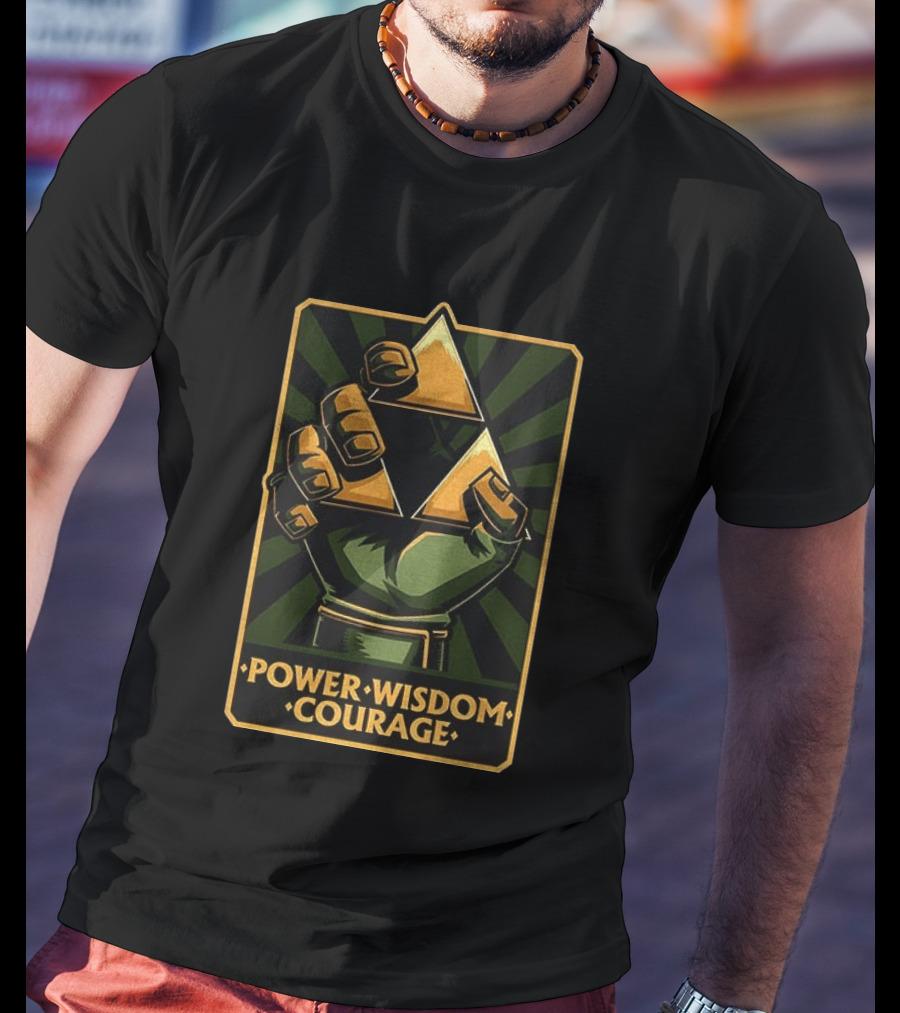 Power Wisdom Courage Triforce Hand The Legend Of Zelda T-Shirt