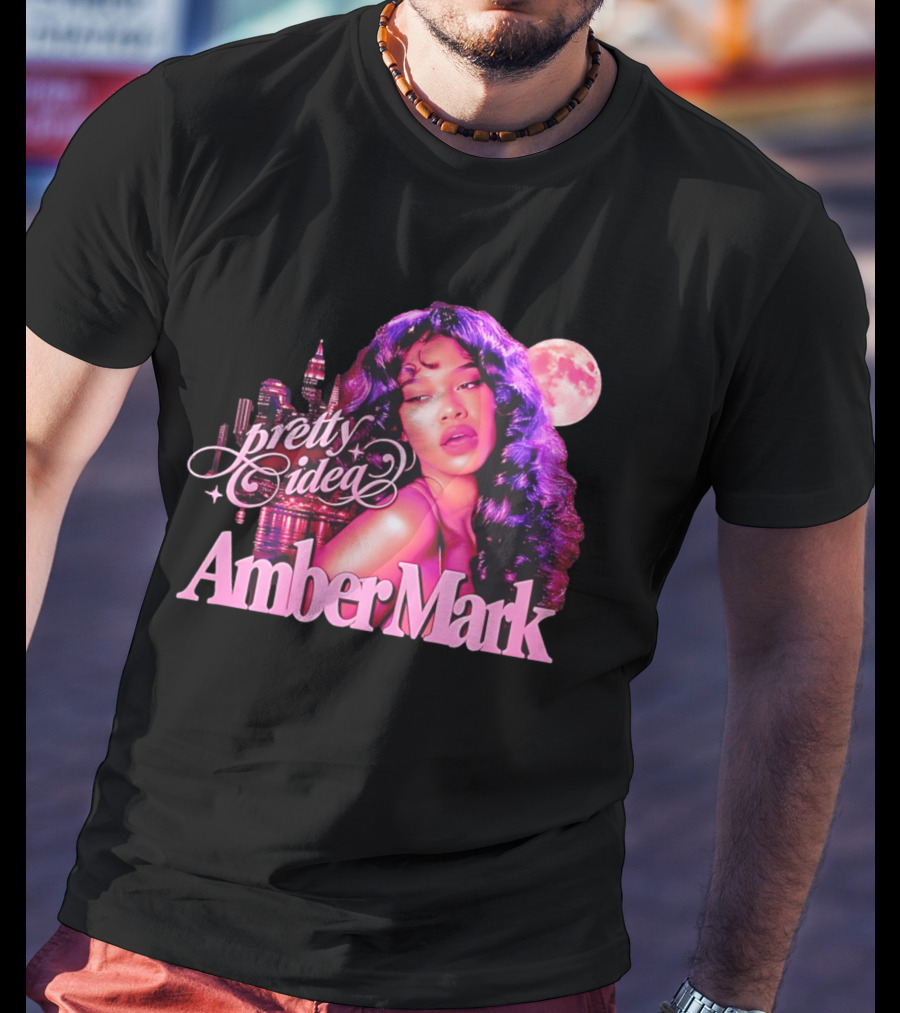Pretty Idea Amber Mark Woman Moon City Skyline T-Shirt