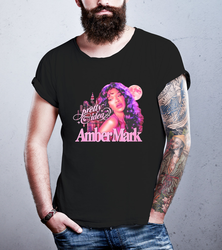 Pretty Idea Amber Mark Woman Moon City Skyline T-Shirt