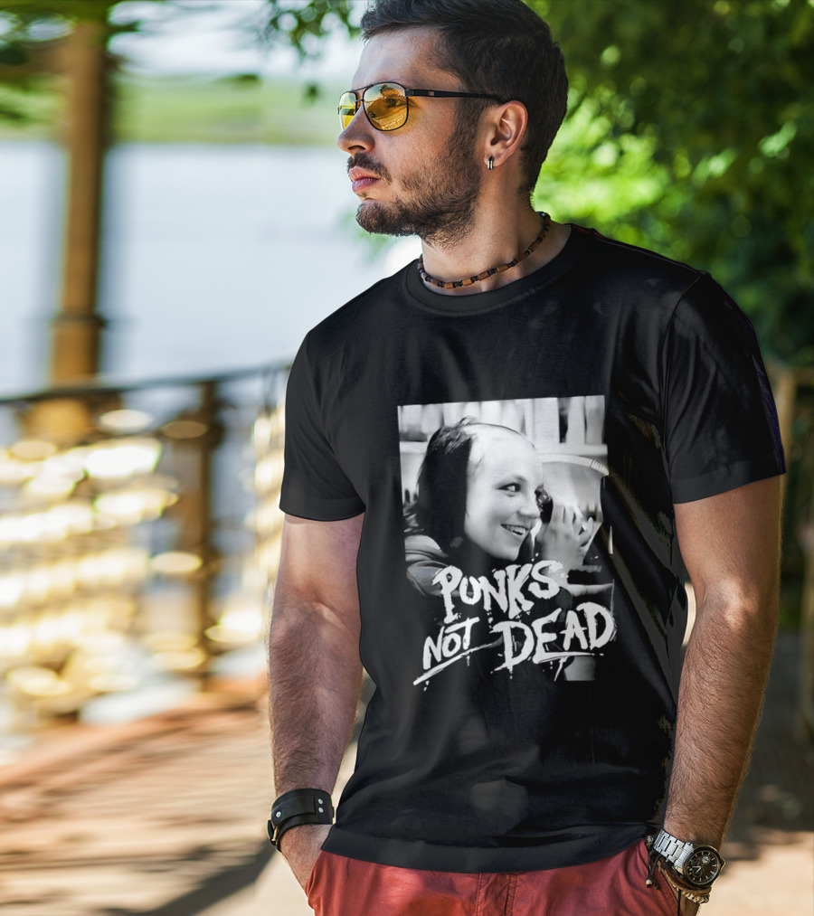 Punks Not Dead Britney Spears Iconic Shaved Look T-Shirt