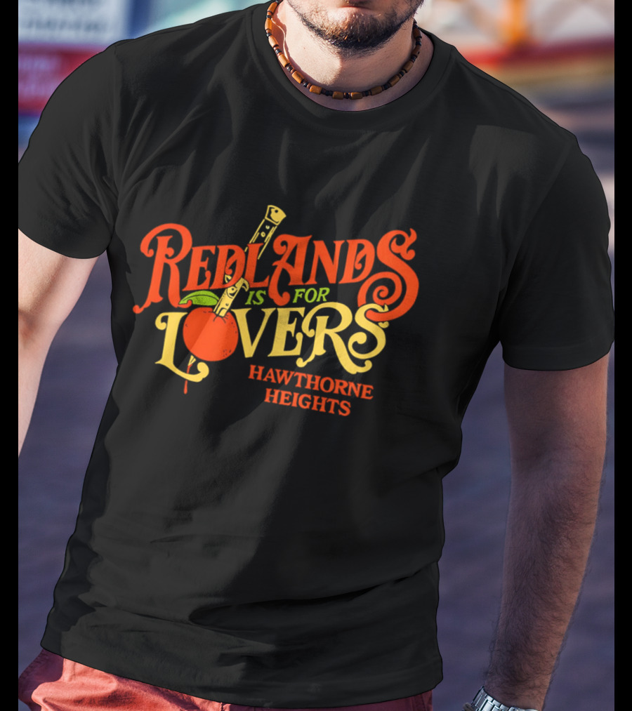 Redlands Is For Lovers Hawthorne Heights Orange Knife T-Shirt
