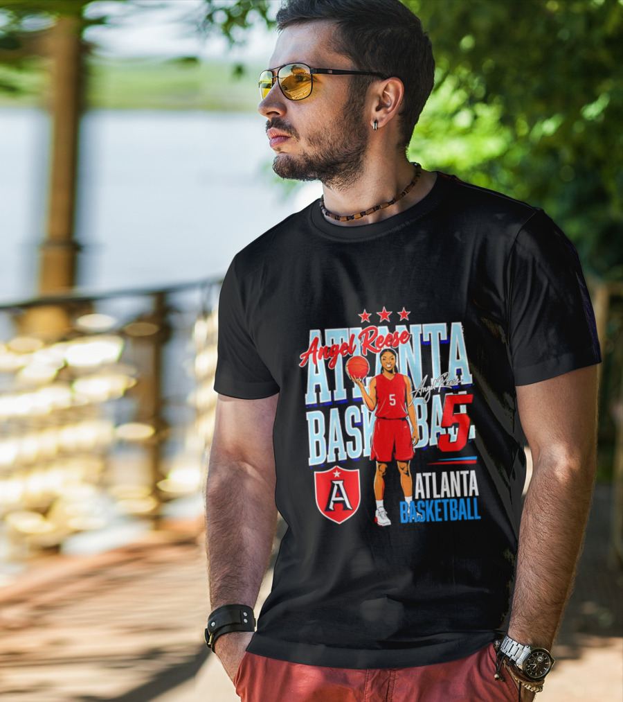 Angel Reese Atlanta Basketball Number 5 T-Shirt