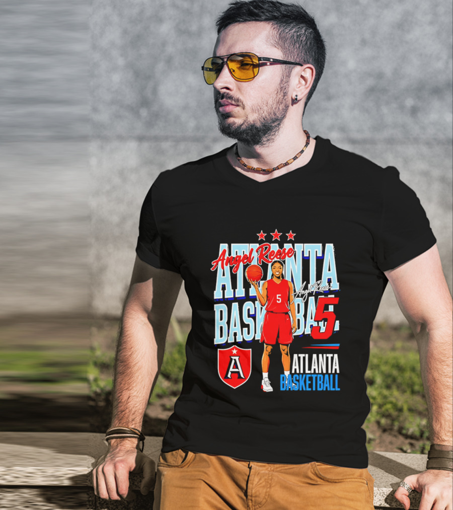 Angel Reese Atlanta Basketball Number 5 T-Shirt