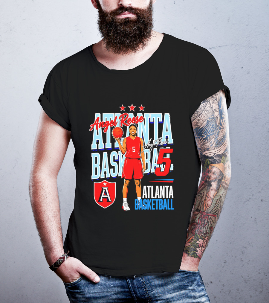 Angel Reese Atlanta Basketball Number 5 T-Shirt