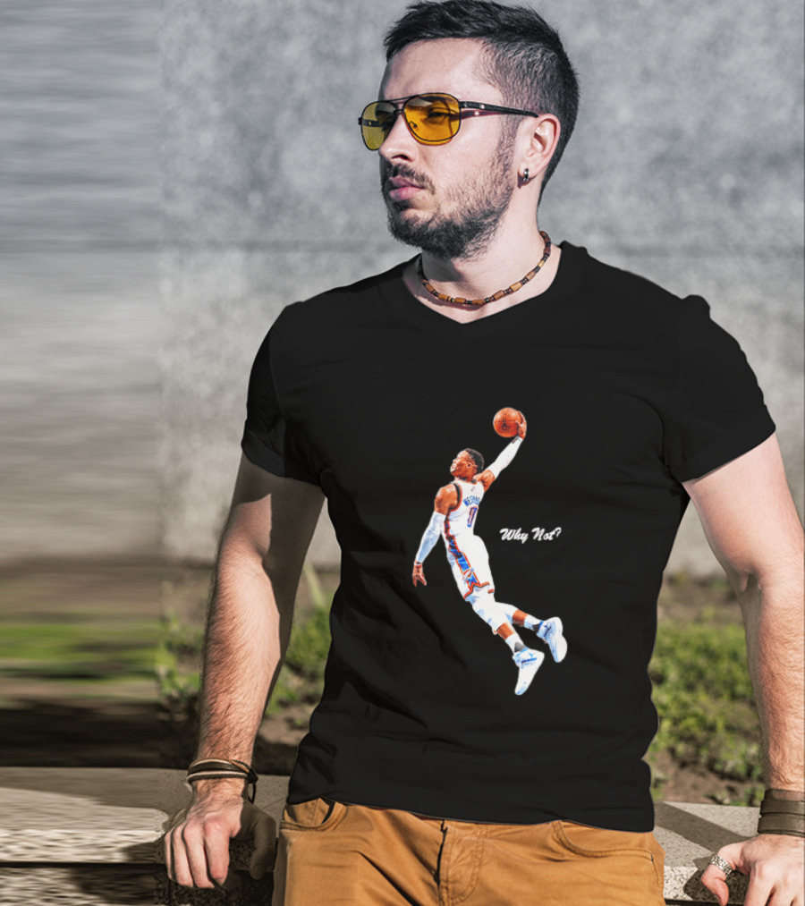 Russell Westbrook OKC Thunder Why Not Basketball Dunk T-Shirt