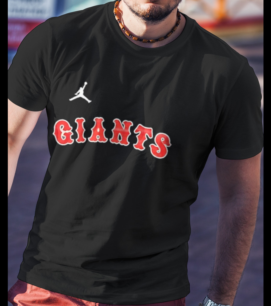 San Francisco Giants MLB Jumpman Arched Red Lettering T-Shirt