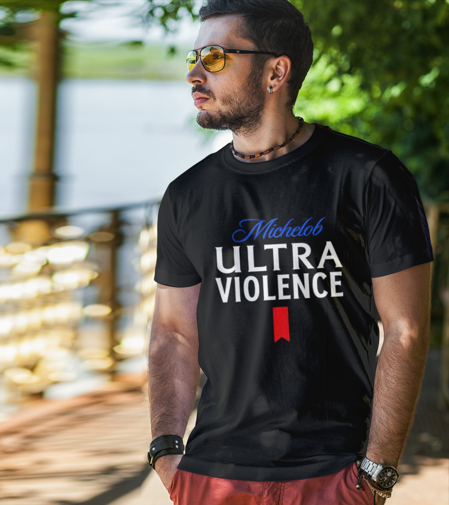 Michelob Ultra Violence Red Ribbon T-Shirt