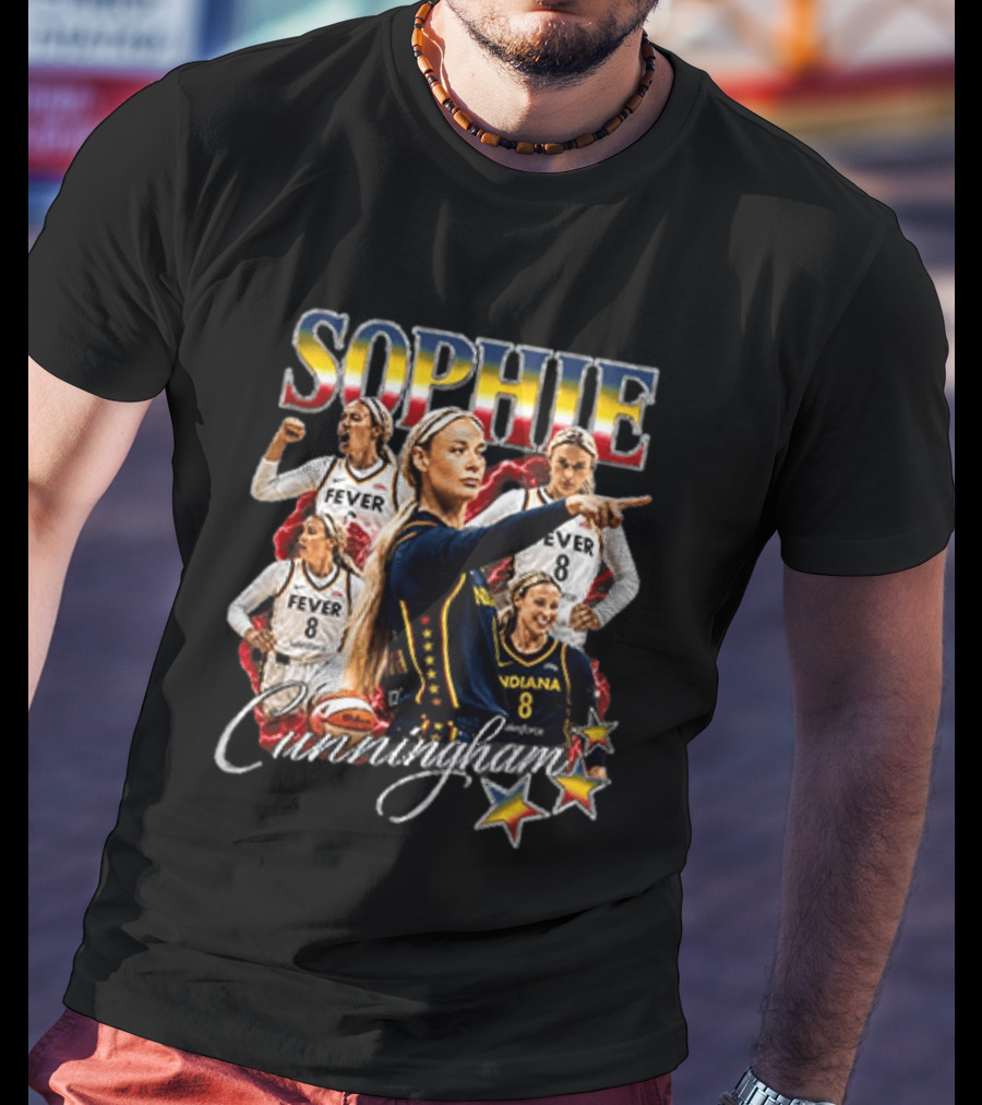 Sophie Cunningham Fever Indiana Basketball Stars T-Shirt
