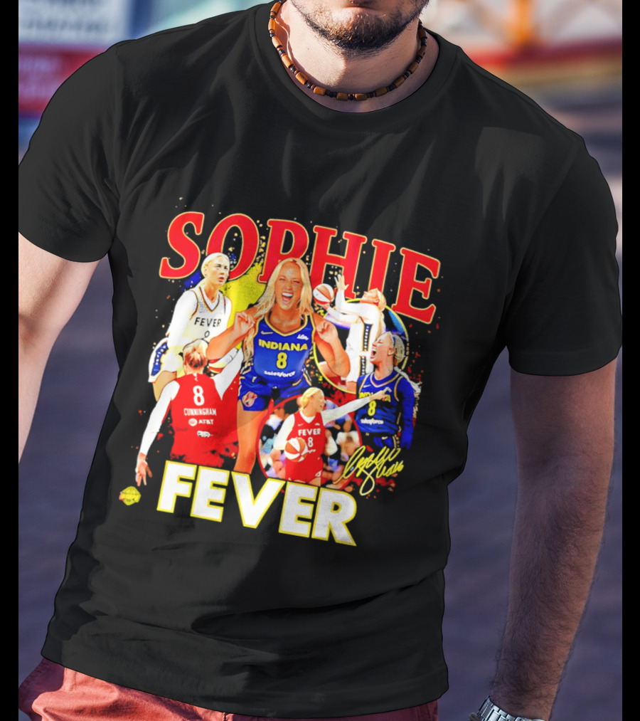 Sophie Cunningham Indiana Fever 8 Basketball Star T-Shirt