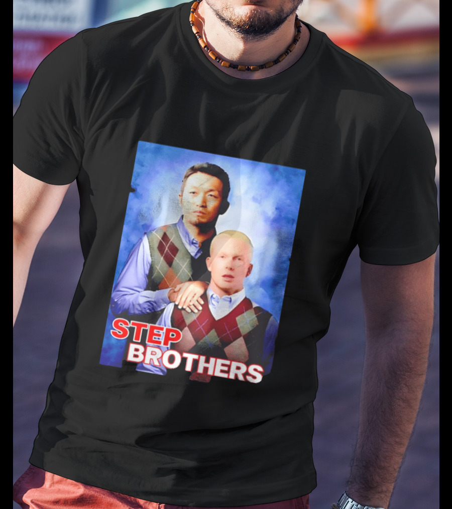 Step Brothers Two Men Argyle Vests Blue T-Shirt