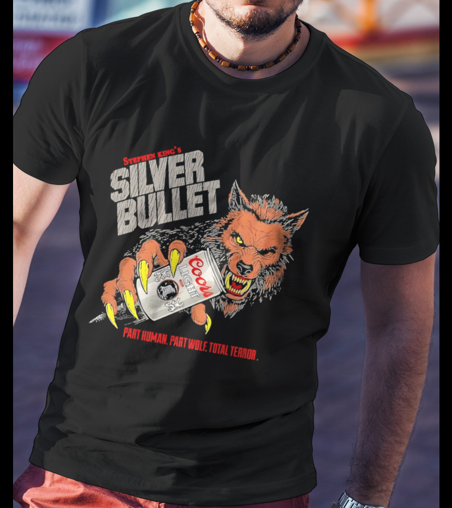 Stephen King's Silver Bullet Coors Part Human Part Wolf Total Terror T-Shirt
