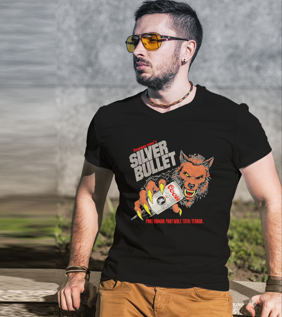Stephen King's Silver Bullet Coors Part Human Part Wolf Total Terror T-Shirt