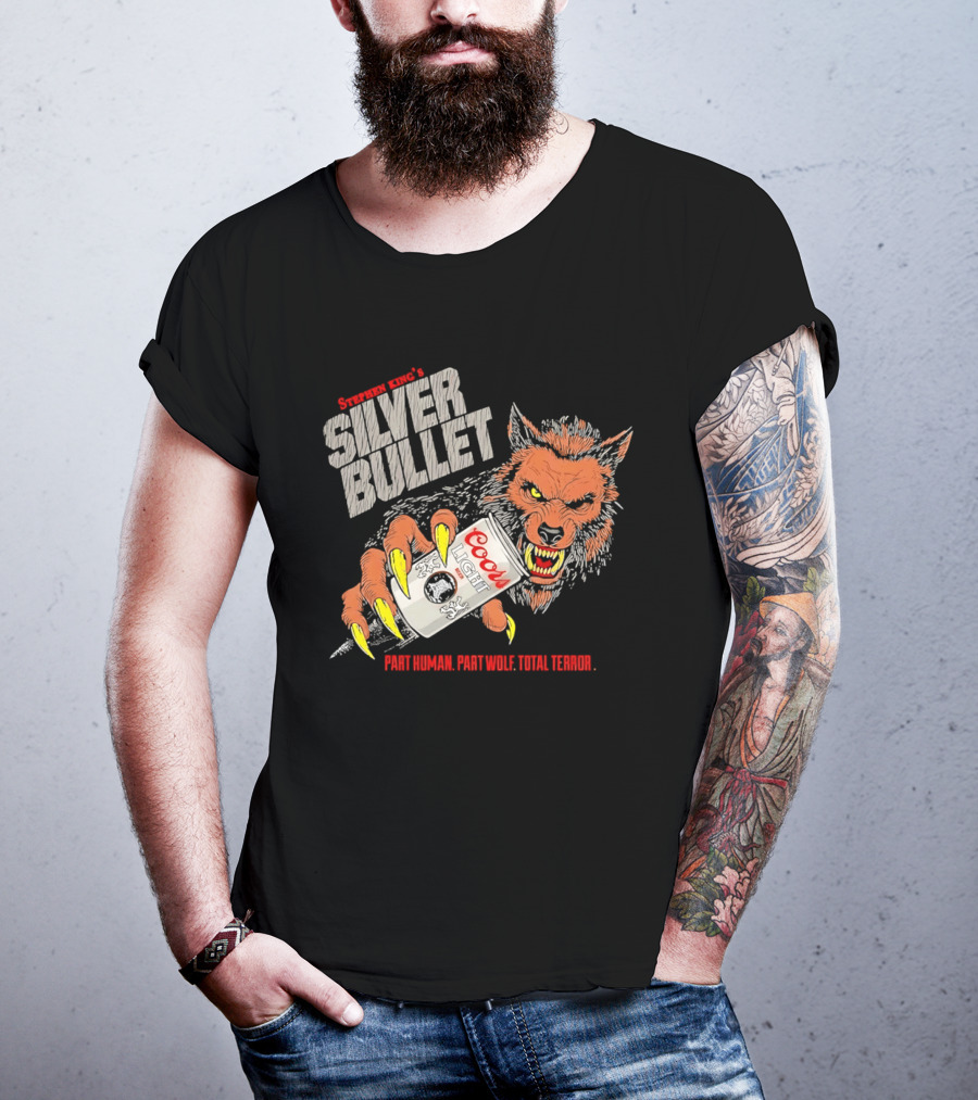 Stephen King's Silver Bullet Coors Part Human Part Wolf Total Terror T-Shirt