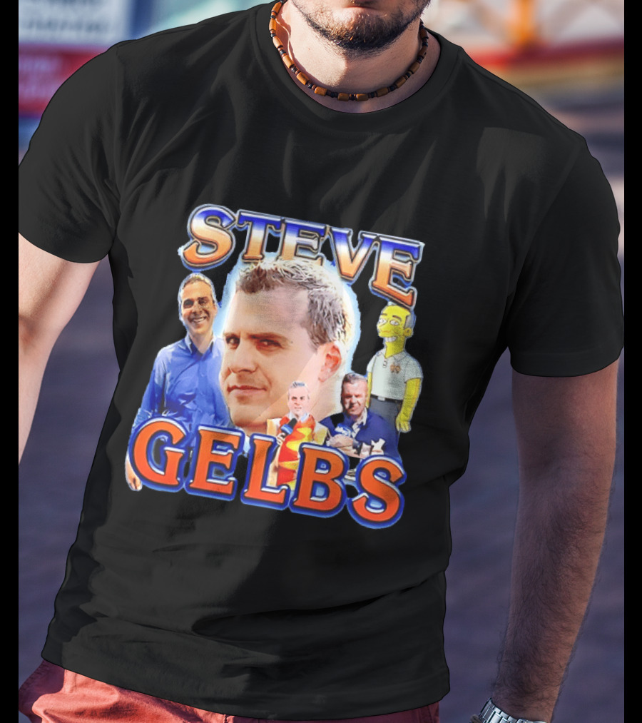 Steve Gelbs Bootleg Photo Collage Simpsonized Cartoon Hot Dog Suit T-Shirt