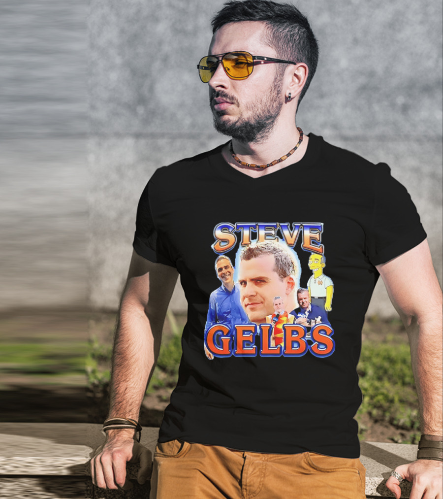 Steve Gelbs Bootleg Photo Collage Simpsonized Cartoon Hot Dog Suit T-Shirt