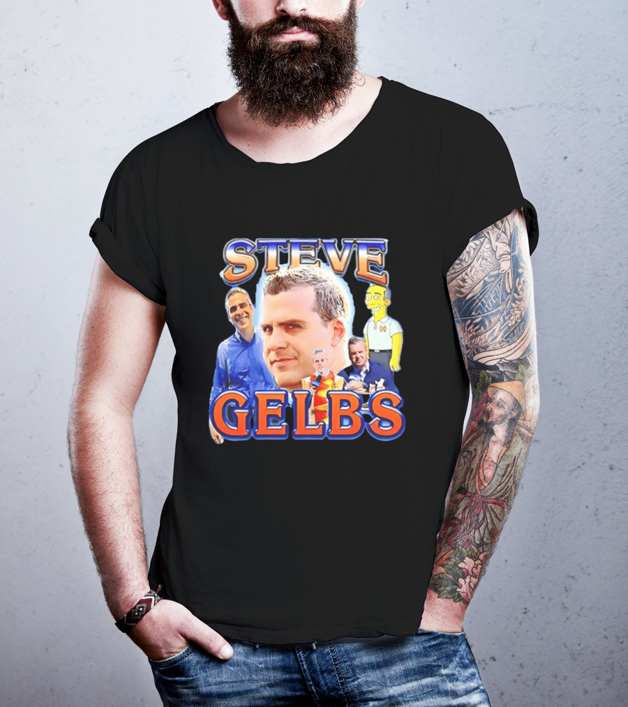Steve Gelbs Bootleg Photo Collage Simpsonized Cartoon Hot Dog Suit T-Shirt