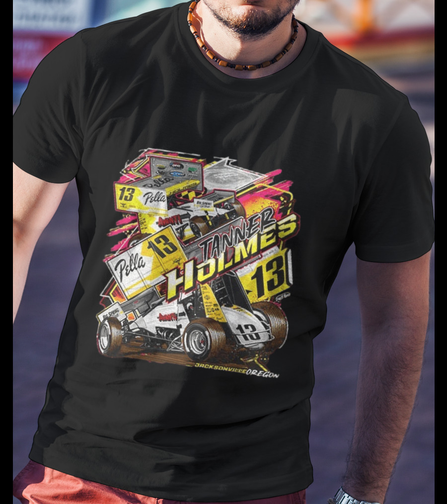 Tanner Holmes Sprint Car Racing Number 13 Pella Jacksonville Oregon T-Shirt