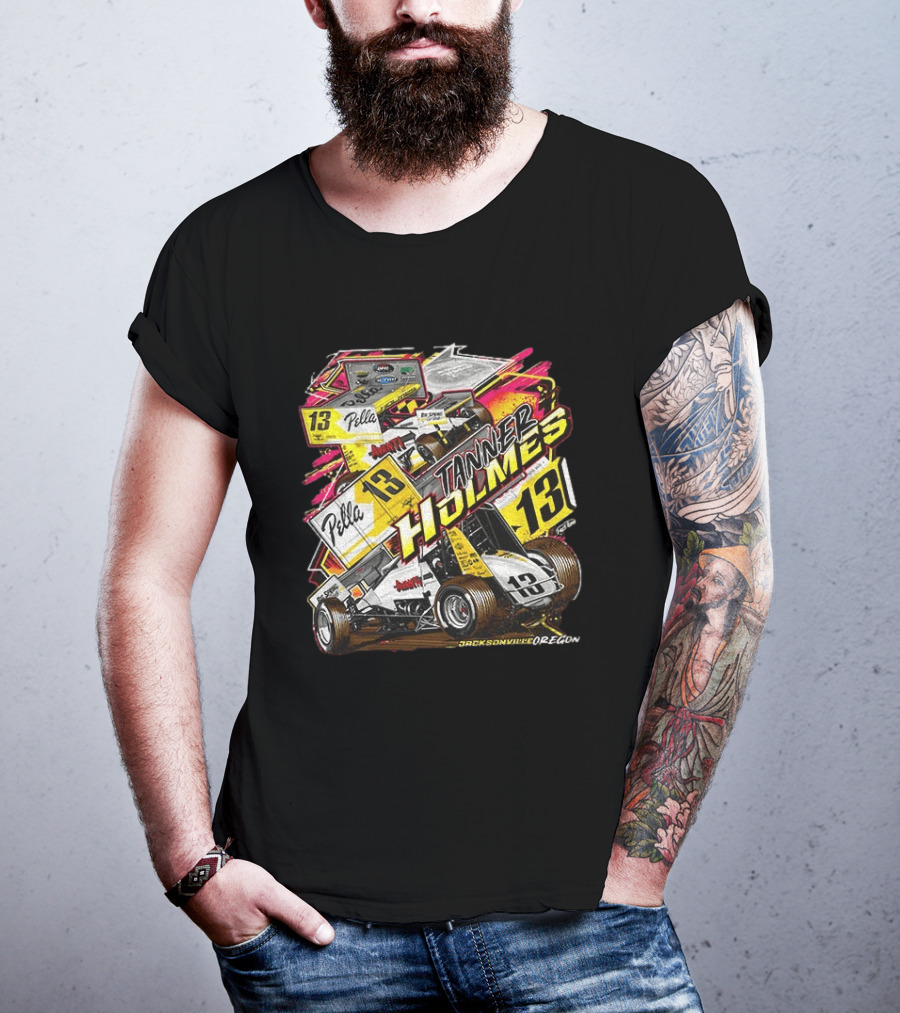 Tanner Holmes Sprint Car Racing Number 13 Pella Jacksonville Oregon T-Shirt