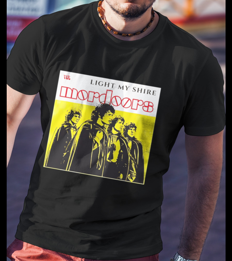 The Light My Shire Mordoors Four Hobbits Cloaks Yellow T-Shirt