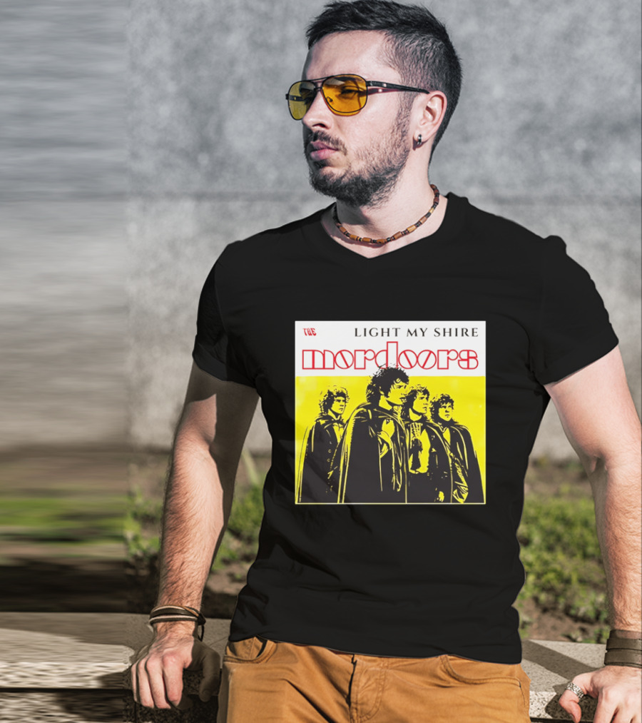 The Light My Shire Mordoors Four Hobbits Cloaks Yellow T-Shirt
