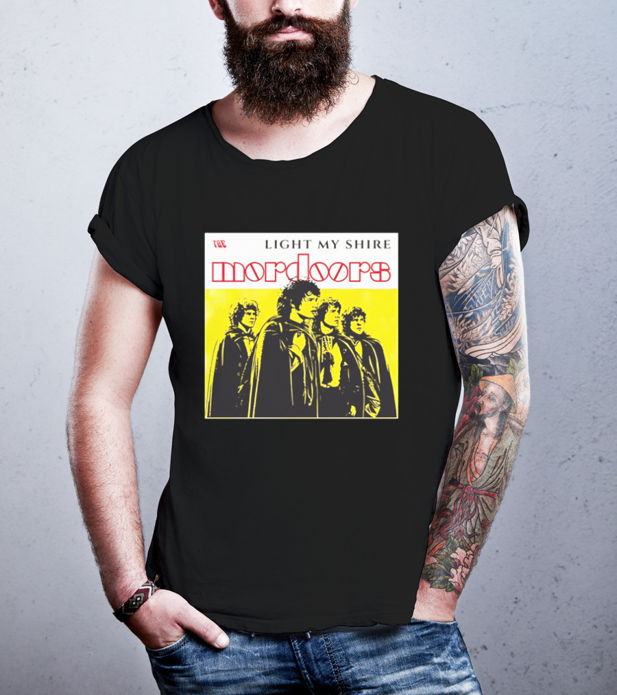 The Light My Shire Mordoors Four Hobbits Cloaks Yellow T-Shirt
