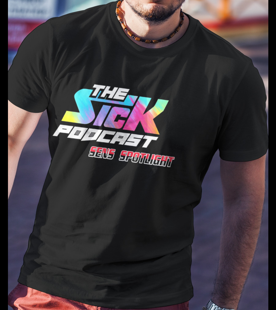 The Sick Podcast Sens Spotlight Colorful Neon Gradient T-Shirt