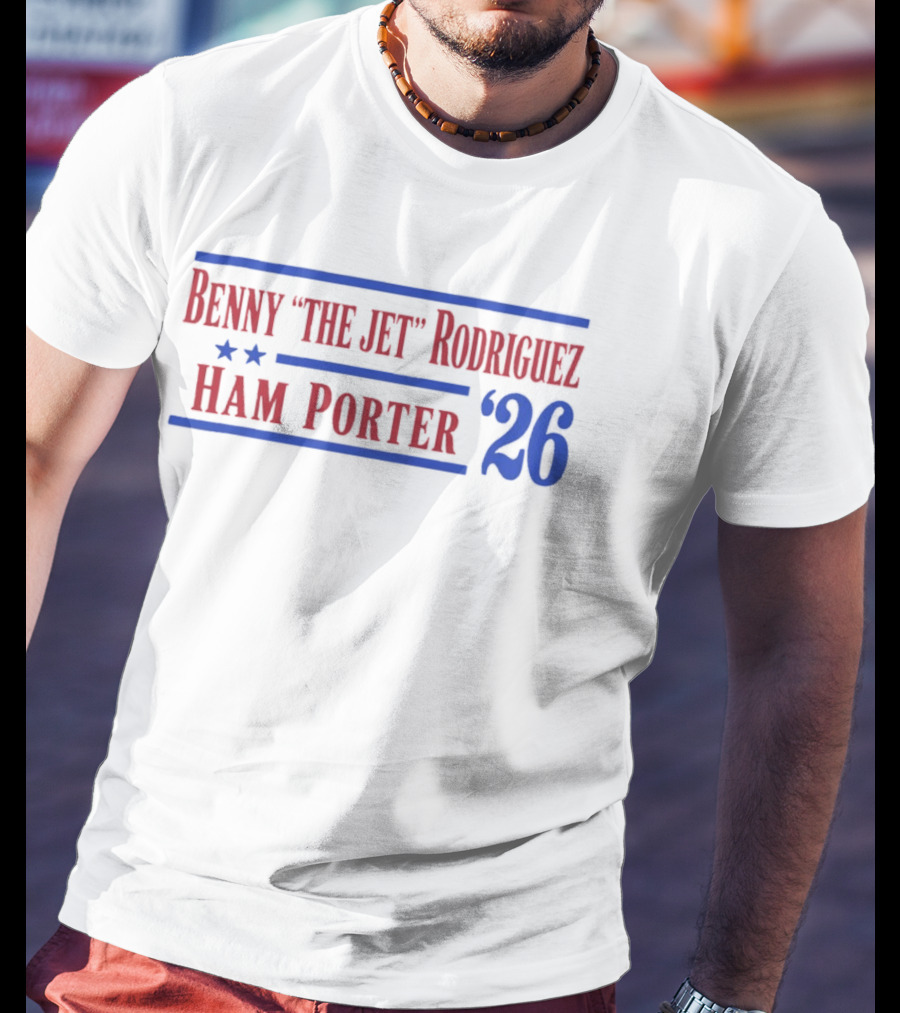 Benny The Jet Rodriguez Ham Porter 26 Stars Blue Lines T-Shirt