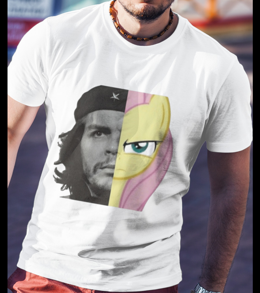 Che Guevara Fluttershy Crossover Fusion Face Mashup T-Shirt