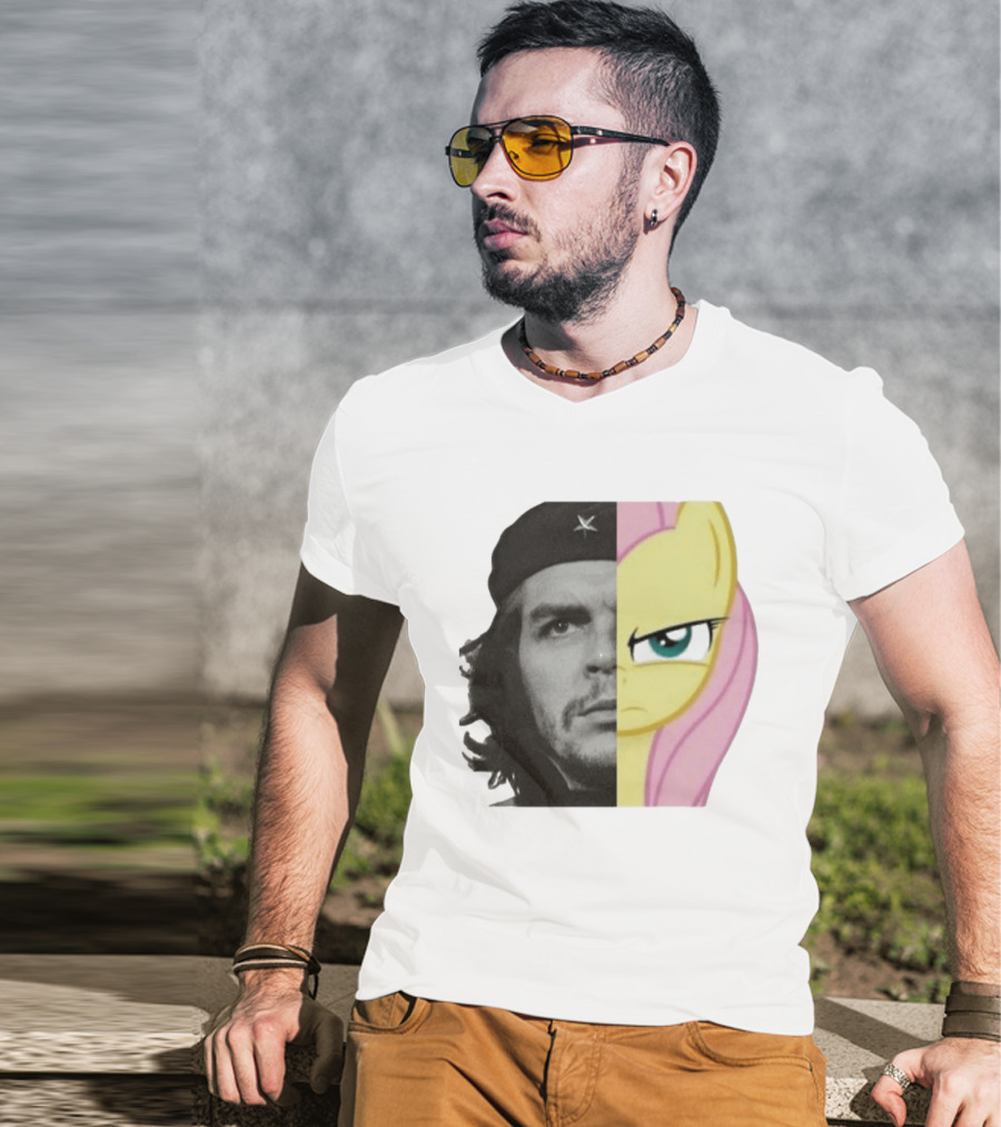 Che Guevara Fluttershy Crossover Fusion Face Mashup T-Shirt